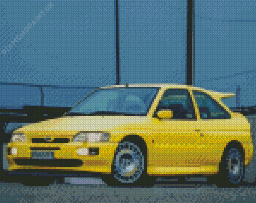 Yellow Ford Escort RS Diamond Painting