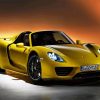 Yellow Porsche 918 Spyder Car Diamond Painting