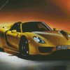 Yellow Porsche 918 Spyder Car Diamond Painting