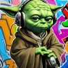 Yoda With Headphones Diamond Painting