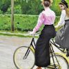 Young Women On Bicycle Diamond Painting