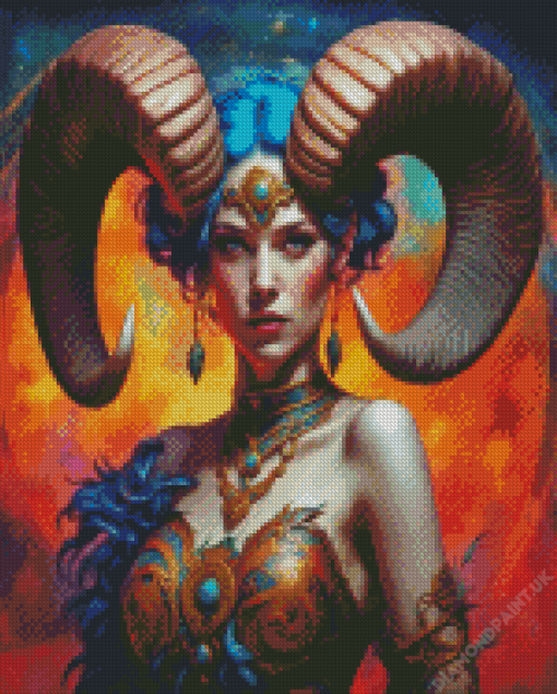 Aries Girl Diamond Painting