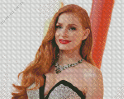 Beautiful Actress Jessica Chastain Diamond Painting