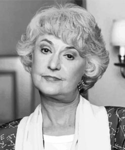 Black And White Bea Arthur Diamond Painting