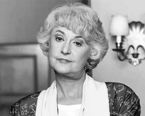 Black And White Bea Arthur Diamond Painting