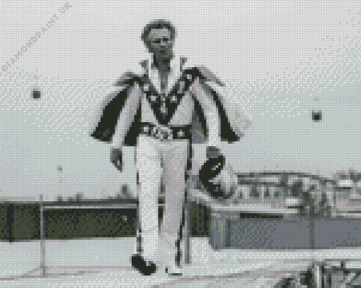 Black And White Evel Knievel Diamond Painting