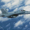 Blue Fa 18 Hornet Fighter Diamond Painting