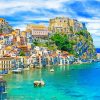 Calabria Seaside Buildings Diamond Painting