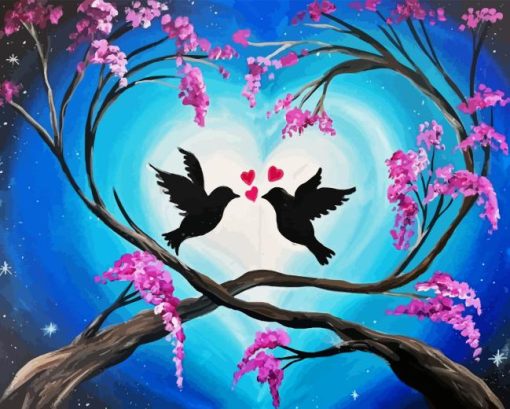 Cherry Tree Love Diamond Painting