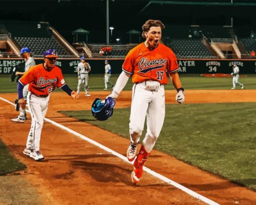 Clemson University Team Baseballers Diamond Painting