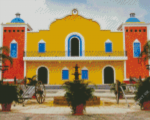 Colorful Haciendas House Diamond Painting