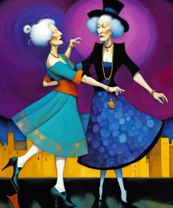 Cool Old Ladies Dancing Diamond Painting