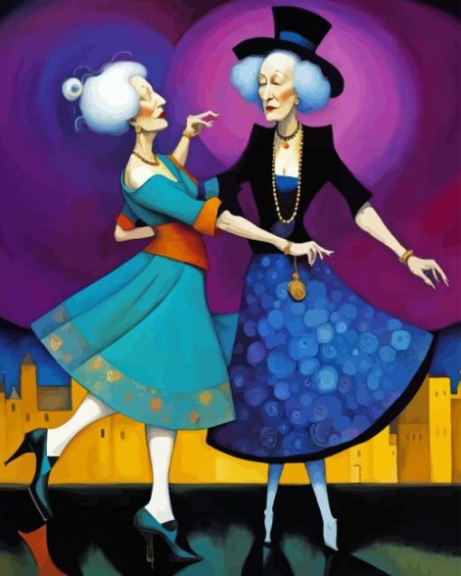 Cool Old Ladies Dancing Diamond Painting