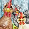 Cute Funny Chickens Diamond Painting