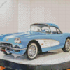 Cyan 1960 Corvette Diamond Painting