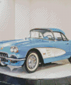 Cyan 1960 Corvette Diamond Painting