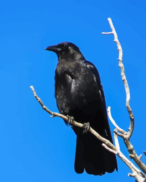 Dead Tree And Raven Diamond Painting