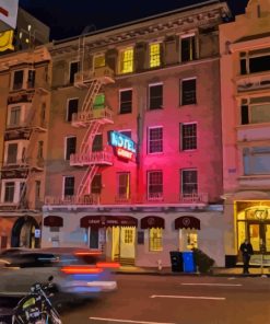 Fresno Buildings At Night Diamond Painting