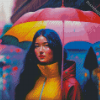 Girl And Umbrella Diamond Painting