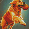 Golden Retriever And Basketball Diamond Painting