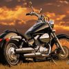 Honda Shadow At Sunset Diamond Painting