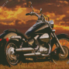 Honda Shadow At Sunset Diamond Painting