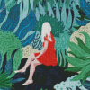 Jungle And Woman Diamond Painting