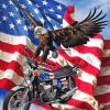 Motorcycle Eagle Diamond Painting