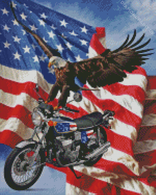 Motorcycle Eagle Diamond Painting