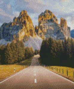 Mountain Italy Road Diamond Painting