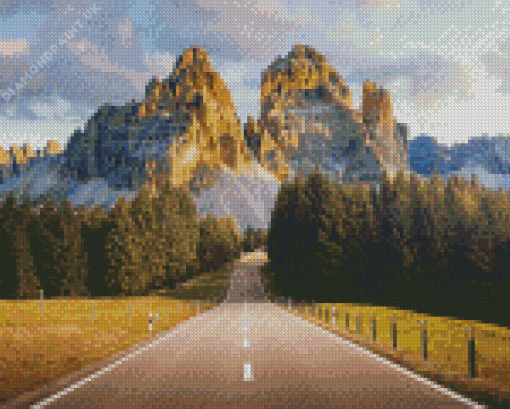 Mountain Italy Road Diamond Painting