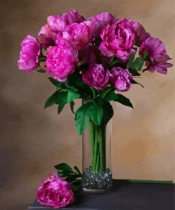 Pink Peonies In A Vase Diamond Painting