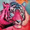 Pink Tiger Diamond Painting