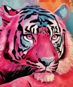 Pink Tiger Diamond Painting