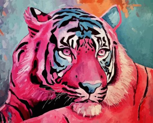 Pink Tiger Diamond Painting