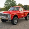 Red 1972 Truck Diamond Painting