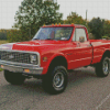 Red 1972 Truck Diamond Painting