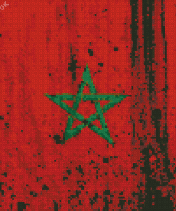 Red Flag Of Morocco Diamond Painting