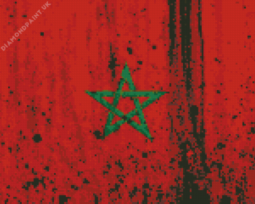 Red Flag Of Morocco Diamond Painting