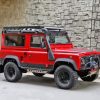 Red Land Rover Defender 90 Diamond Painting