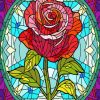 Rose With Stained Glass Diamond Painting