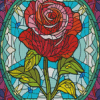 Rose With Stained Glass Diamond Painting