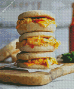 Scrambled Egg Sandwich Diamond Painting