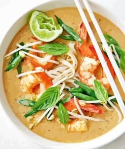 Spicy Prawn Laksa Diamond Painting