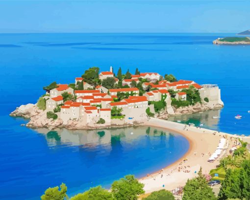 Sveti Stefan Diamond Painting