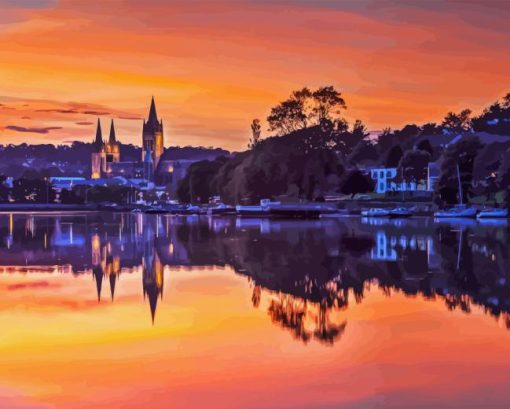 Truro River At Sunset Diamond Painting