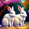 White Bunnies Diamond Painting