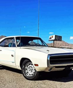 White Charger Rt 1970 Diamond Painting