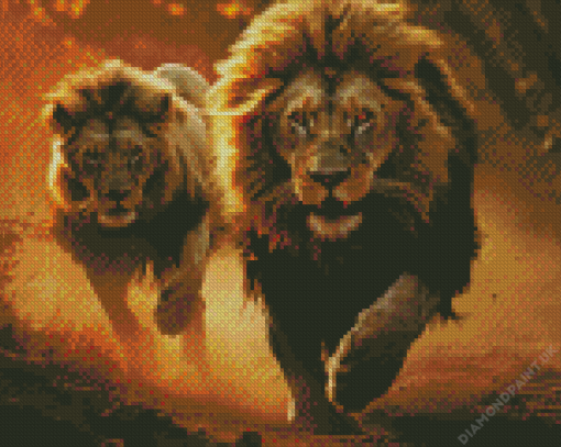 Wild Lion Diamond Painting