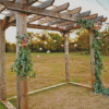 Wooden Pergola With Flowers Diamond Painting